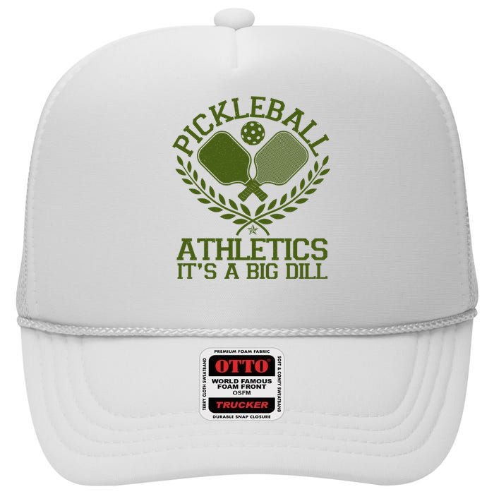 Funny Vintage Pickleball Athletics It's A Big Dill High Crown Mesh Back Trucker Hat