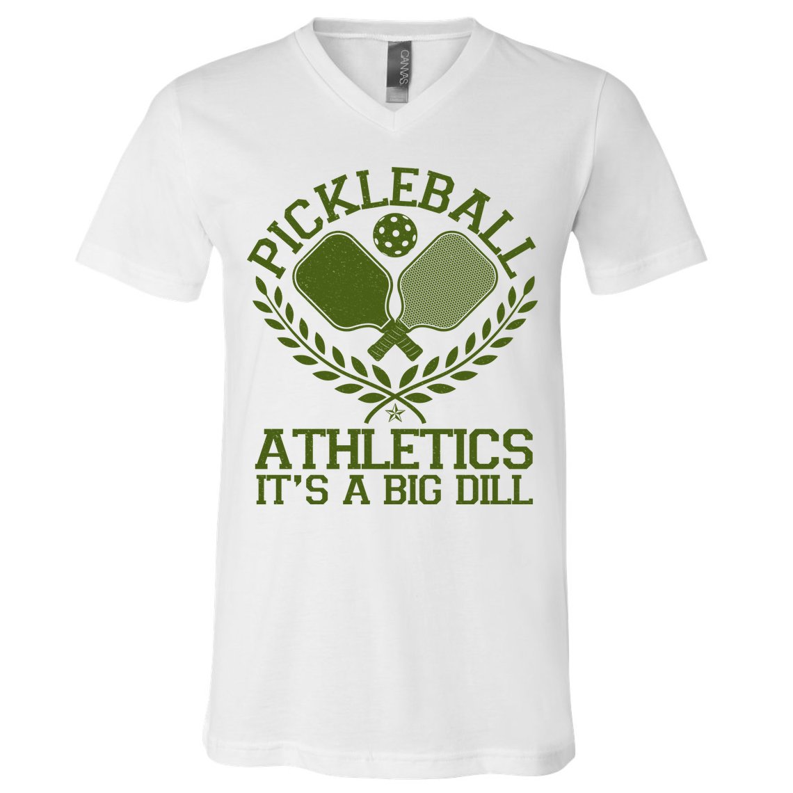 Funny Vintage Pickleball Athletics It's A Big Dill V-Neck T-Shirt