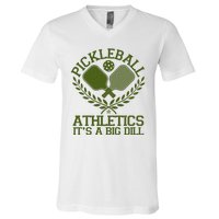 Funny Vintage Pickleball Athletics It's A Big Dill V-Neck T-Shirt