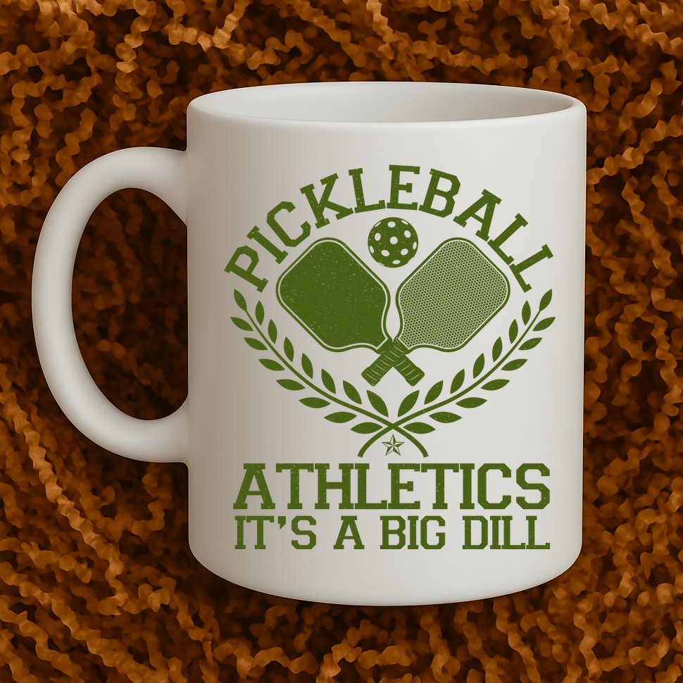 Funny Vintage Pickleball Athletics It's A Big Dill Mug