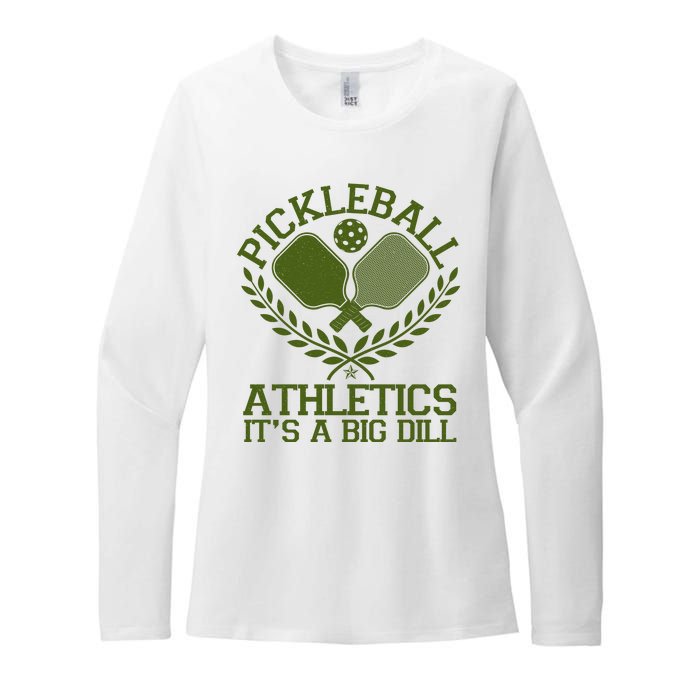 Funny Vintage Pickleball Athletics It's A Big Dill Womens CVC Long Sleeve Shirt