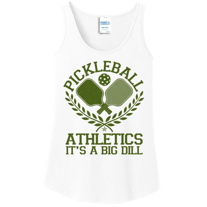 Funny Vintage Pickleball Athletics It's A Big Dill Ladies Essential Tank