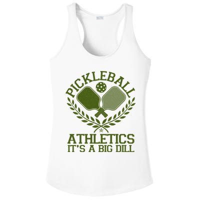 Funny Vintage Pickleball Athletics It's A Big Dill Ladies PosiCharge Competitor Racerback Tank