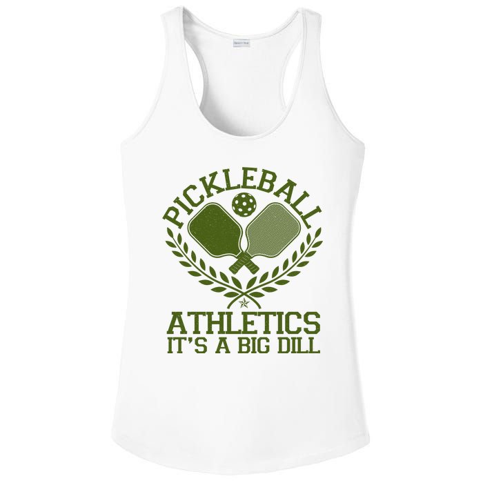 Funny Vintage Pickleball Athletics It's A Big Dill Ladies PosiCharge Competitor Racerback Tank