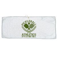 Funny Vintage Pickleball Athletics It's A Big Dill Large Microfiber Waffle Golf Towel