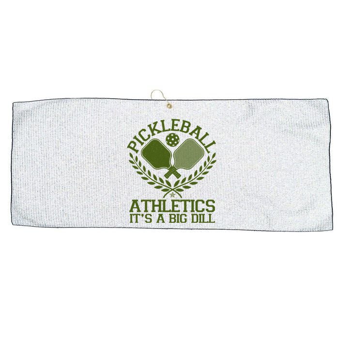 Funny Vintage Pickleball Athletics It's A Big Dill Large Microfiber Waffle Golf Towel