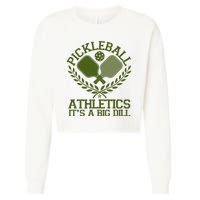 Funny Vintage Pickleball Athletics It's A Big Dill Cropped Pullover Crew