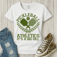 Funny Vintage Pickleball Athletics It's A Big Dill Womens T-Shirt