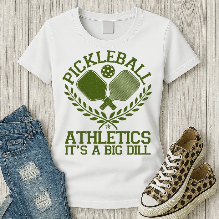 Funny Vintage Pickleball Athletics It's A Big Dill Womens T-Shirt