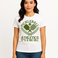 Funny Vintage Pickleball Athletics It's A Big Dill Womens T-Shirt