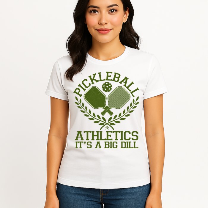 Funny Vintage Pickleball Athletics It's A Big Dill Womens T-Shirt