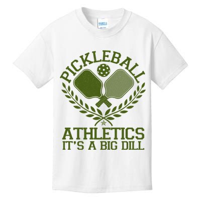 Funny Vintage Pickleball Athletics It's A Big Dill Kids T-Shirt