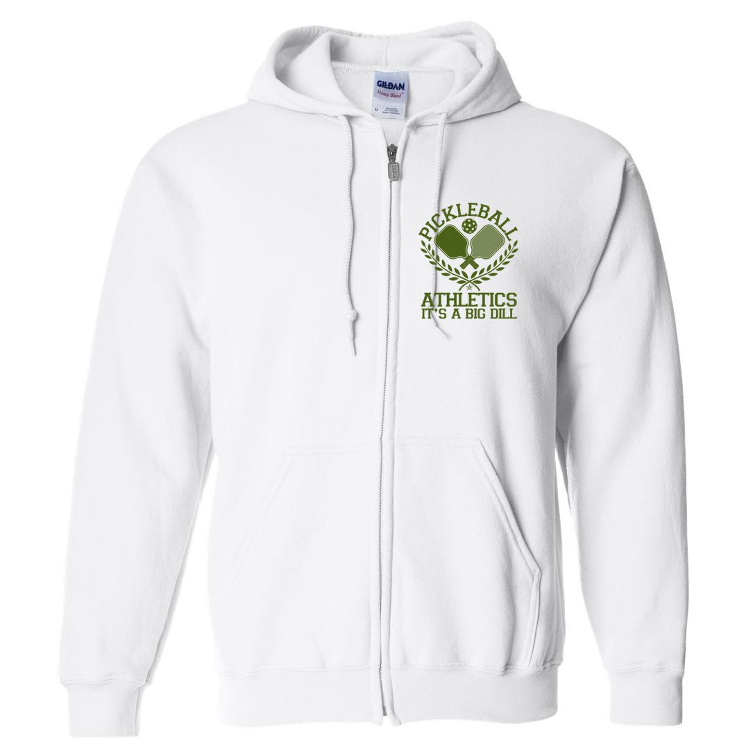 Funny Vintage Pickleball Athletics It's A Big Dill Full Zip Hoodie