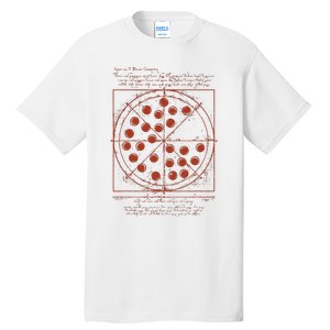 Funny Vitruvian Pizza Tee Da Vinci Movie Reference Tall T-Shirt