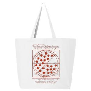 Funny Vitruvian Pizza Tee Da Vinci Movie Reference 25L Jumbo Tote