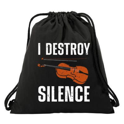 Funny Violin Player Art Fiddle Violinist Drawstring Bag