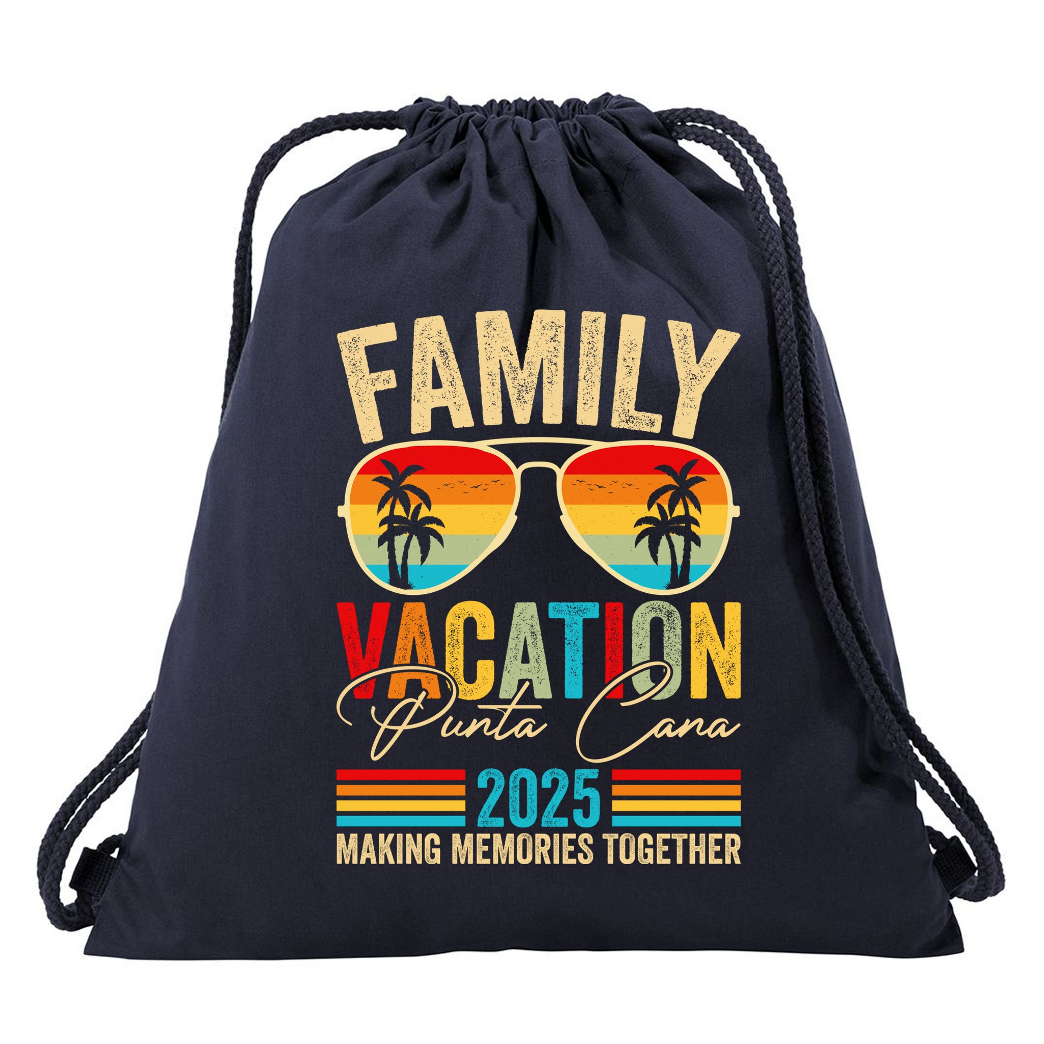 Family Vacation Punta Cana 2025 Drawstring Bag