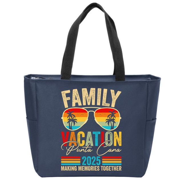 Family Vacation Punta Cana 2025 Zip Tote Bag