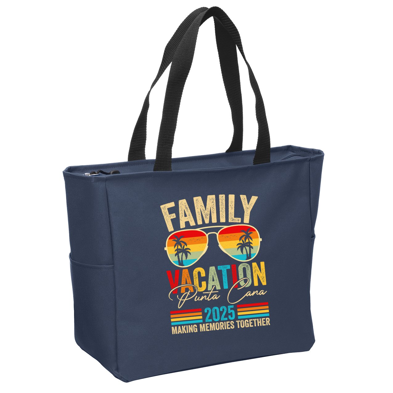 Family Vacation Punta Cana 2025 Zip Tote Bag