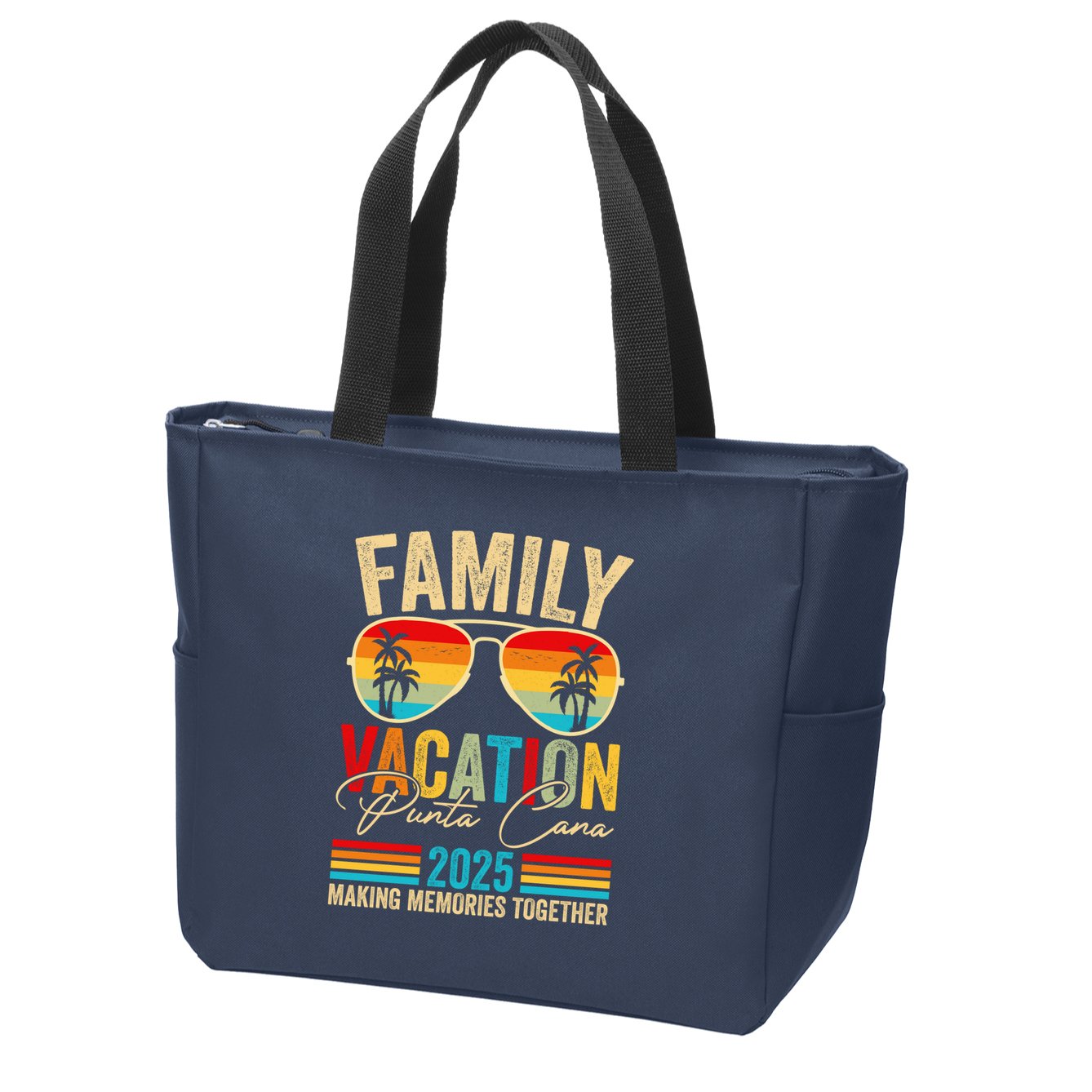 Family Vacation Punta Cana 2025 Zip Tote Bag
