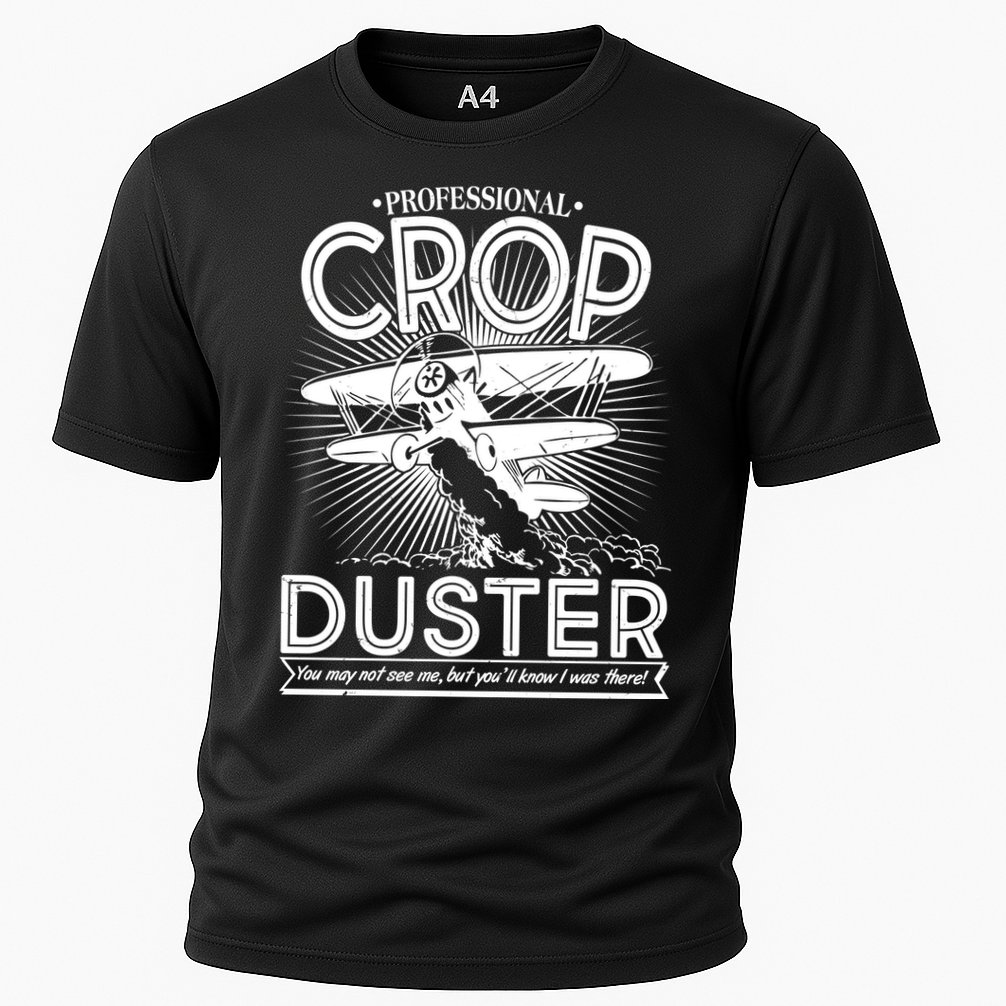 Funny Vintage Professional Crop Duster Cooling Performance Crew T-Shirt