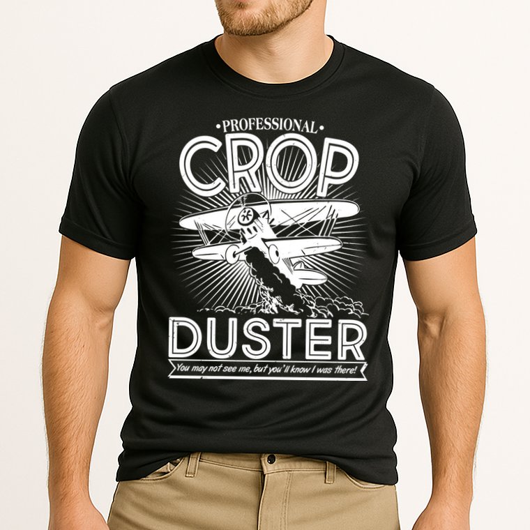 Funny Vintage Professional Crop Duster Cooling Performance Crew T-Shirt