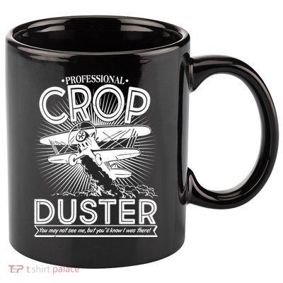 Funny Vintage Professional Crop Duster 11oz C Handle Ceramic Mug