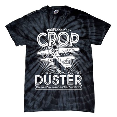 Funny Vintage Professional Crop Duster Tie-Dye T-Shirt