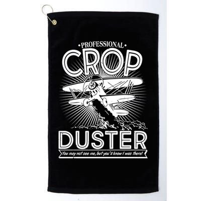 Funny Vintage Professional Crop Duster Golf Towel