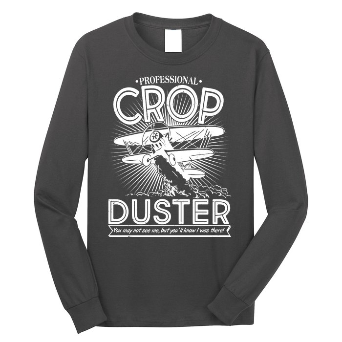 Funny Vintage Professional Crop Duster Long Sleeve Shirt