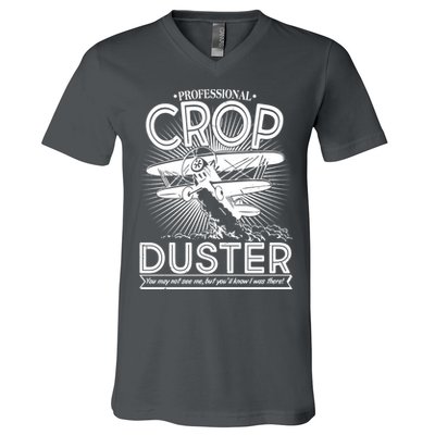 Funny Vintage Professional Crop Duster V-Neck T-Shirt
