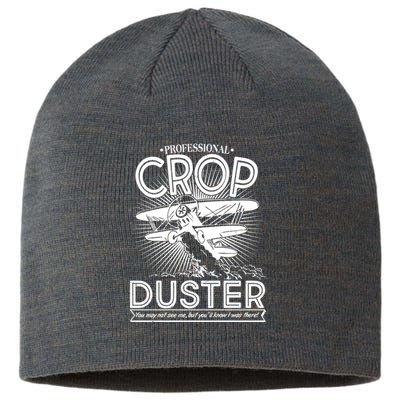 Funny Vintage Professional Crop Duster Sustainable Beanie