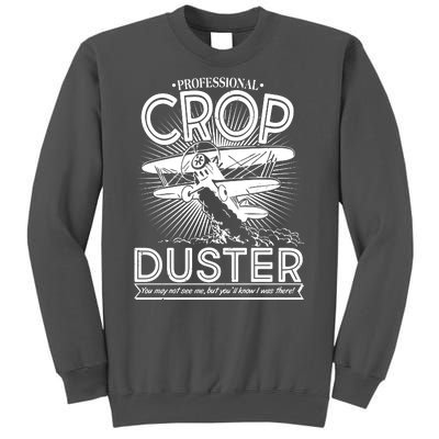 Funny Vintage Professional Crop Duster Tall Sweatshirt