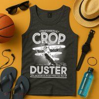 Funny Vintage Professional Crop Duster Tank Top