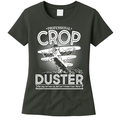 Funny Vintage Professional Crop Duster Womens T-Shirt