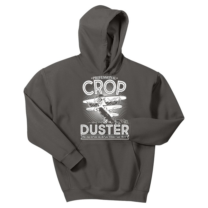 Funny Vintage Professional Crop Duster Kids Hoodie