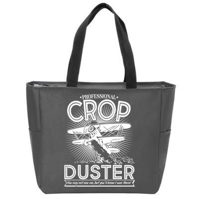 Funny Vintage Professional Crop Duster Zip Tote Bag