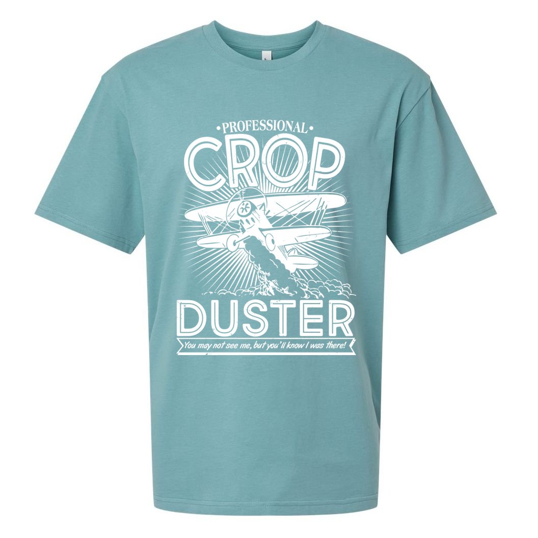 Funny Vintage Professional Crop Duster Sueded Cloud Jersey T-Shirt