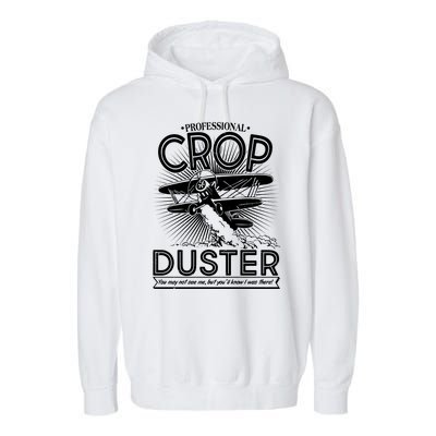 Funny Vintage Professional Crop Duster Garment-Dyed Fleece Hoodie