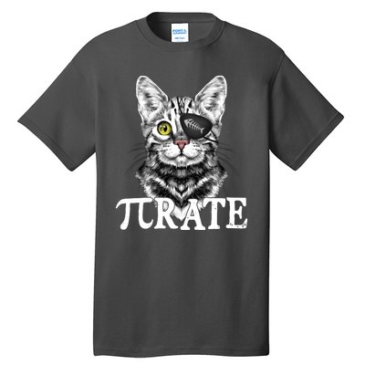 Funny Vintage Pi Day 314 PiRate Pirate Cat Tall T-Shirt