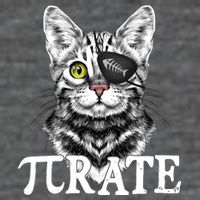 Funny Vintage Pi Day 314 PiRate Pirate Cat Backpack