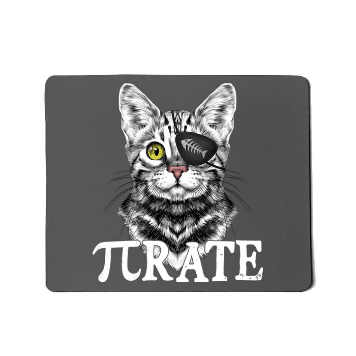 Funny Vintage Pi Day 314 PiRate Pirate Cat Mousepad