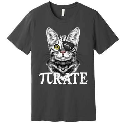 Funny Vintage Pi Day 314 PiRate Pirate Cat Premium T-Shirt