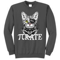 Funny Vintage Pi Day 314 PiRate Pirate Cat Tall Sweatshirt