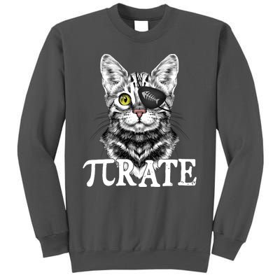 Funny Vintage Pi Day 314 PiRate Pirate Cat Tall Sweatshirt