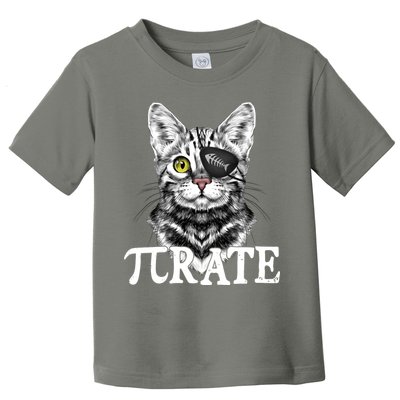 Funny Vintage Pi Day 314 PiRate Pirate Cat Toddler T-Shirt