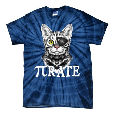 Funny Vintage Pi Day 314 PiRate Pirate Cat Tie-Dye T-Shirt