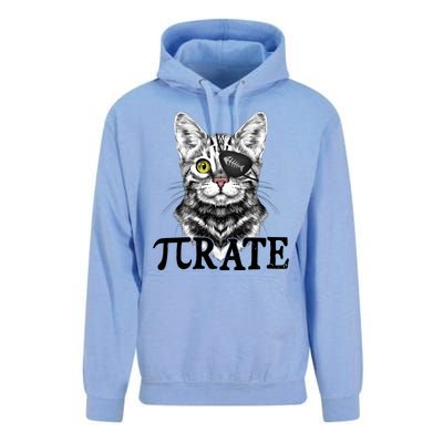 Funny Vintage Pi Day 314 PiRate Pirate Cat Unisex Surf Hoodie