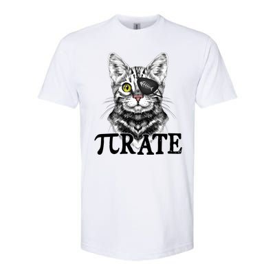 Funny Vintage Pi Day 314 PiRate Pirate Cat Softstyle® CVC T-Shirt