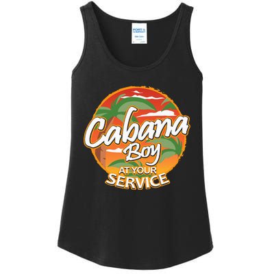 Fun Vacation Party Outfit I Cabana Boy At Your Service Ladies Essential Tank